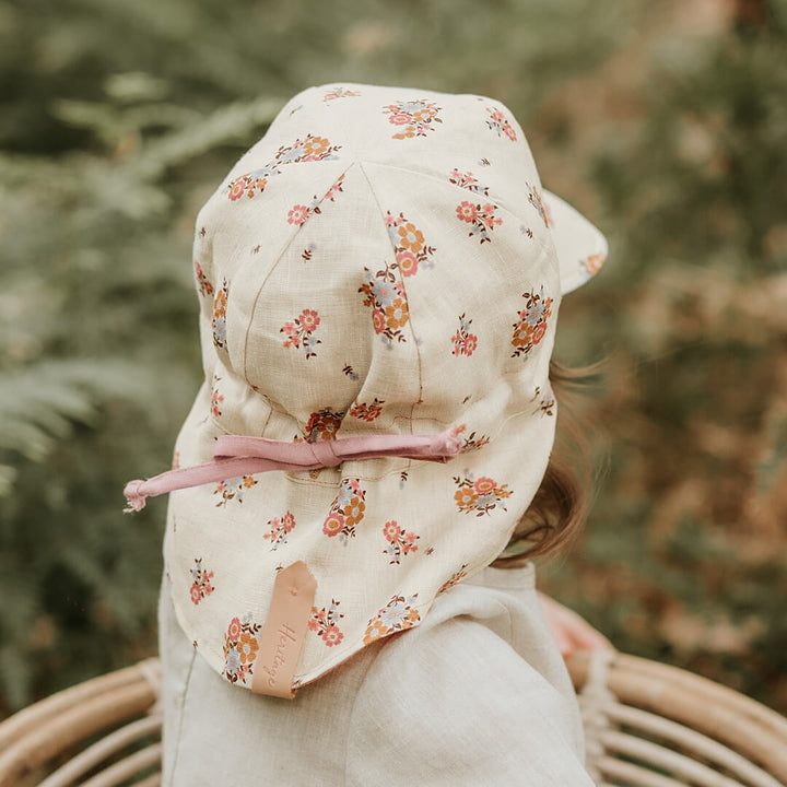 Bedhead Kids UPF50+ LOUNGER Reversible Flap Sun Hat - Provence / Rosa