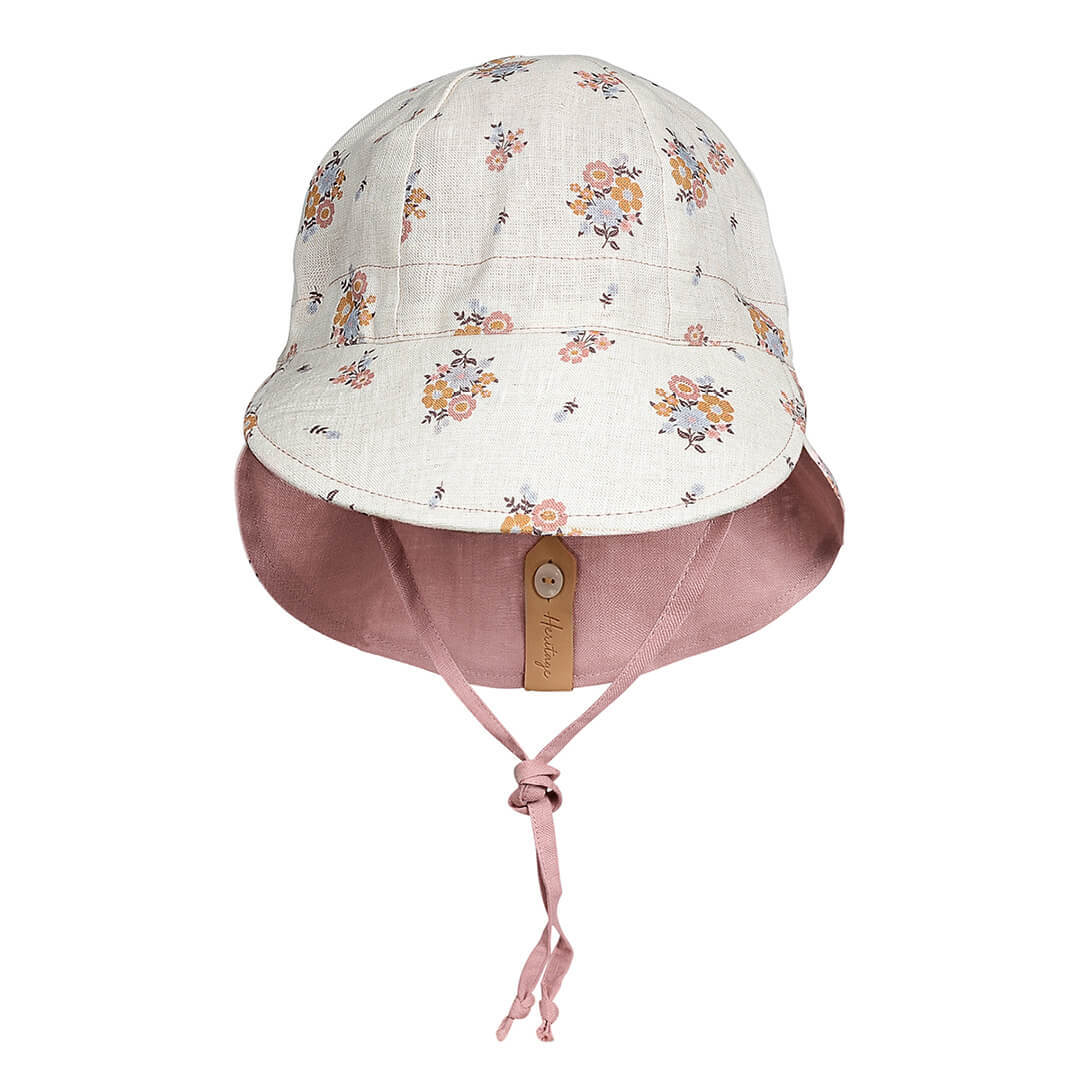 Bedhead Kids UPF50+ LOUNGER Reversible Flap Sun Hat - Provence / Rosa
