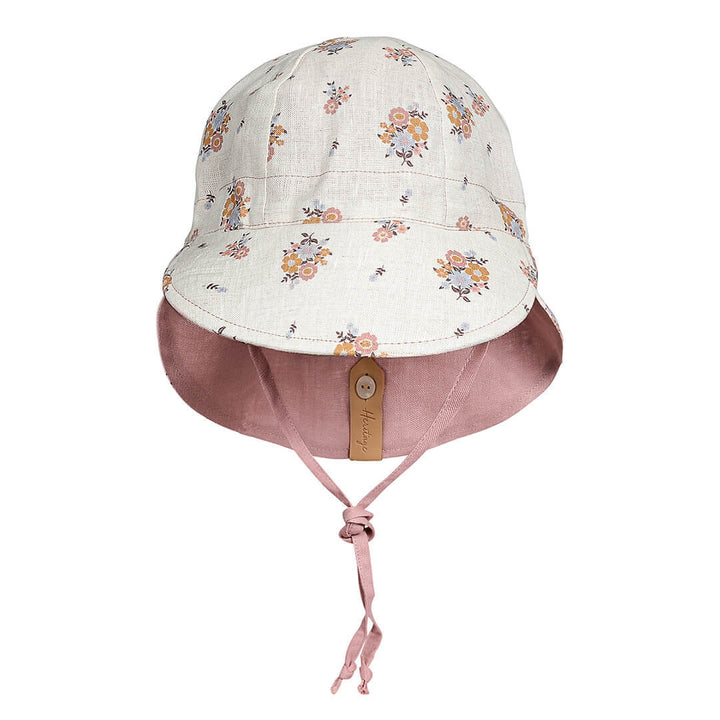 Bedhead Kids UPF50+ LOUNGER Reversible Flap Sun Hat - Provence / Rosa