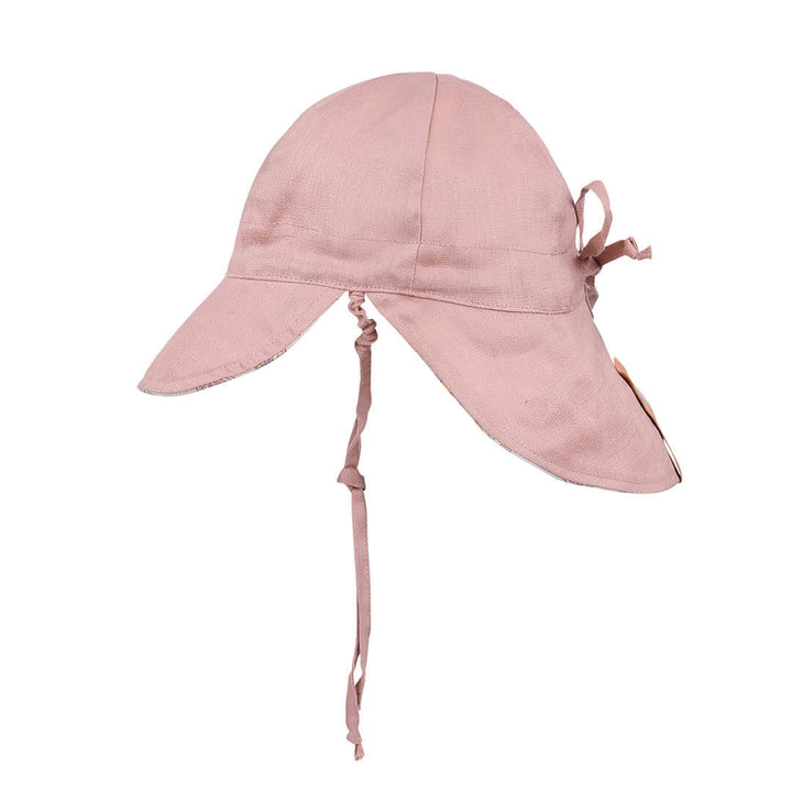 Bedhead Kids UPF50+ LOUNGER Reversible Flap Sun Hat - Provence / Rosa
