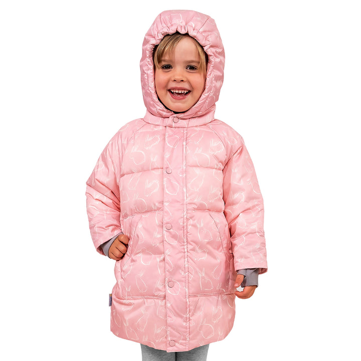 >Jan & Jul Kids Toasty-Dry Puffy Coat - Snow Bunny