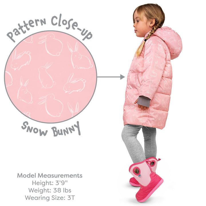 >Jan & Jul Kids Toasty-Dry Puffy Coat - Snow Bunny