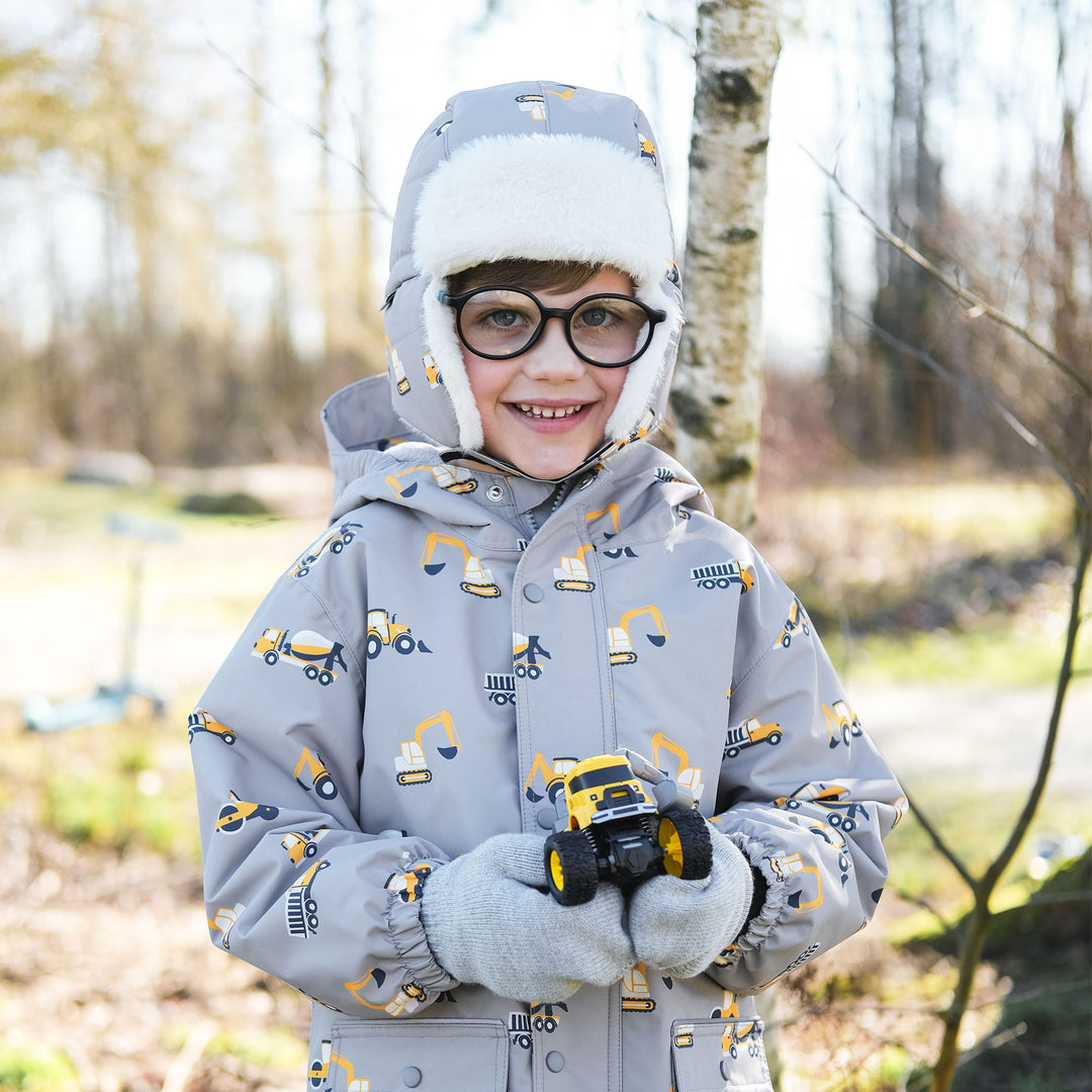 >Jan & Jul Kids Toasty-Dry Trapper Hat - Grey Construction