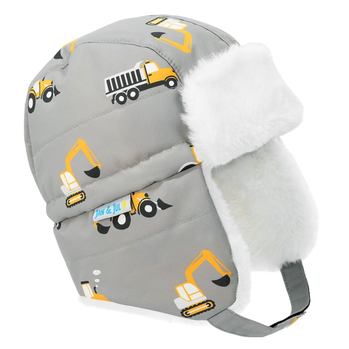 >Jan & Jul Kids Toasty-Dry Trapper Hat - Grey Construction