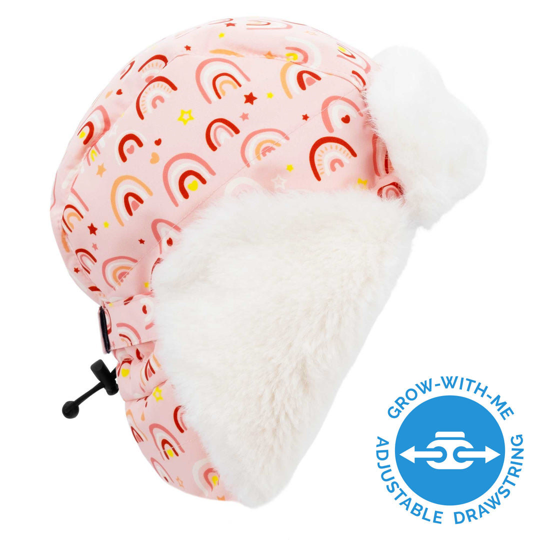 >Jan & Jul Kids Toasty-Dry Trapper Hat - Pink Rainbow
