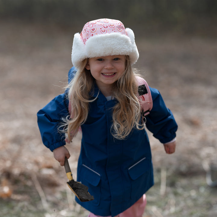 >Jan & Jul Kids Toasty-Dry Trapper Hat - Pink Rainbow
