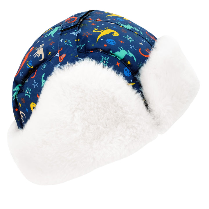 >Jan & Jul Kids Toasty-Dry Trapper Hat - Space Dinos