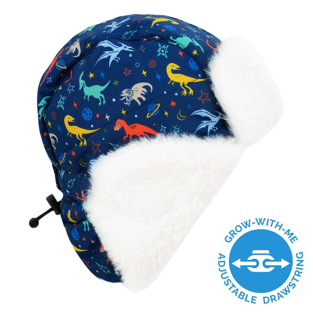 >Jan & Jul Kids Toasty-Dry Trapper Hat - Space Dinos