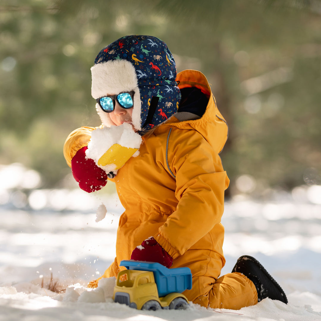 >Jan & Jul Kids Toasty-Dry Trapper Hat - Space Dinos