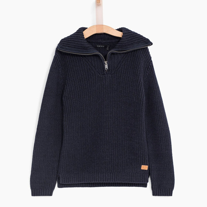 IKKS BOYS’ Zip-Nect Jumper  in Black