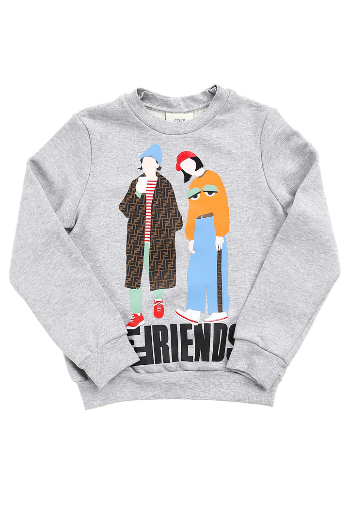 Fendi Kids Printed Sweatshirt with Detachable Hood