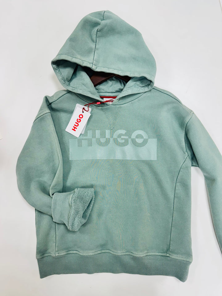 HUGO Kids Logo Hoodie in Cotton-blend - 8Y