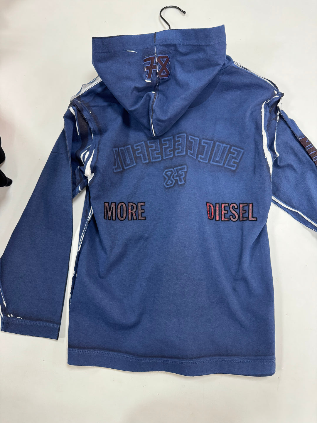 Diesel Kids Printed Hooded Top w/ Logo - 8Y