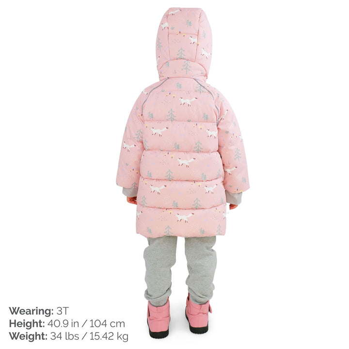 >Jan & Jul Kids Waterproof Winter Coat - Pink Forest