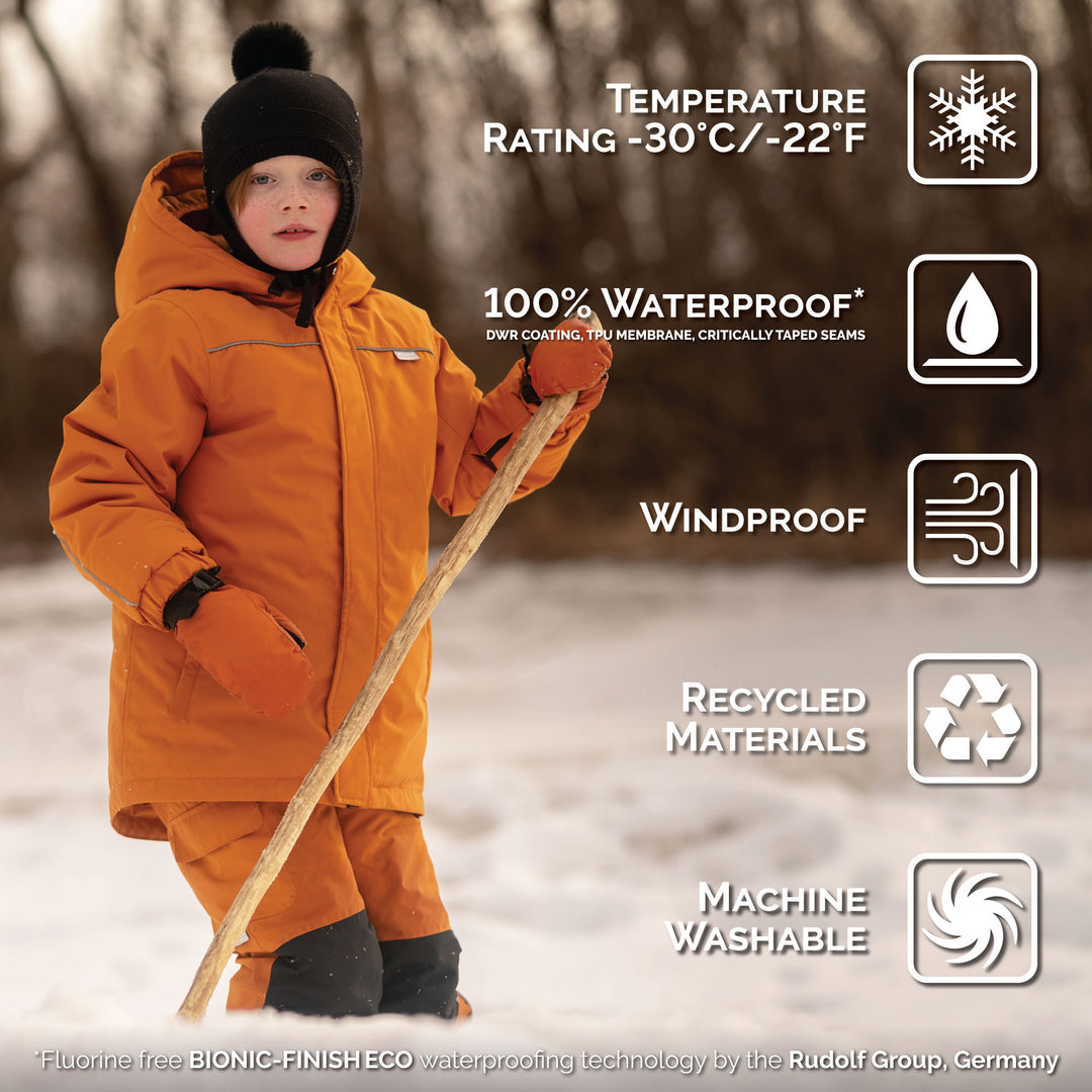 >Jan & Jul Kids Ski Jacket - Cinnamon