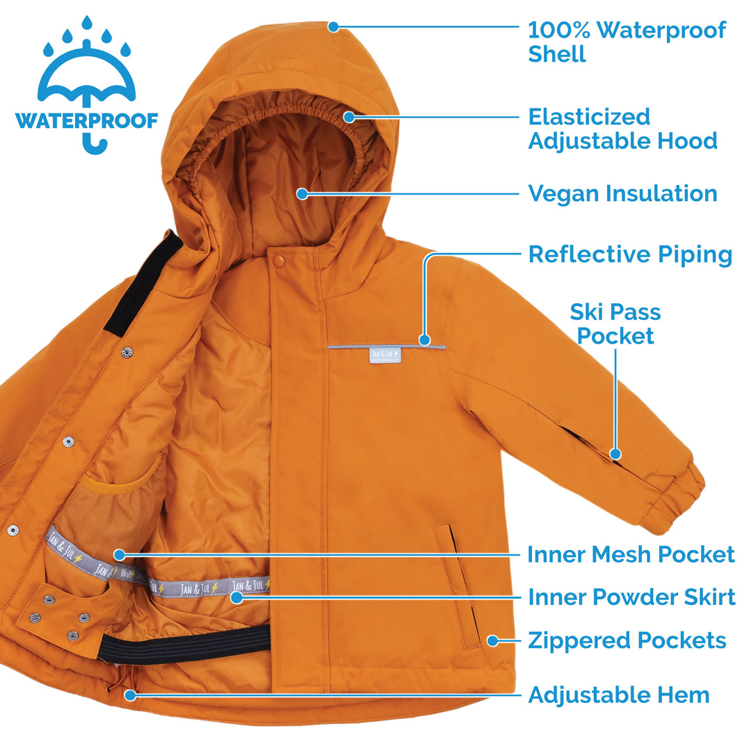 >Jan & Jul Kids Ski Jacket - Cinnamon