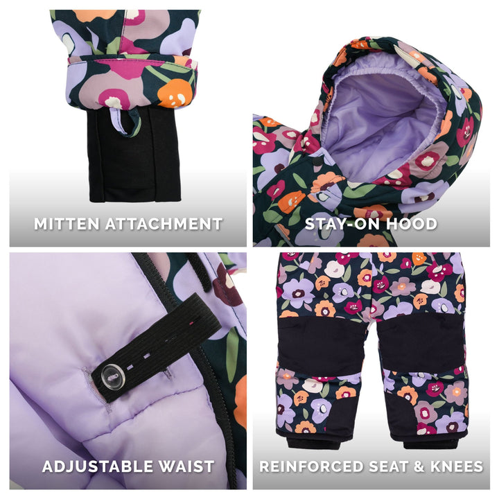 >Jan & Jul Kids Waterproof Snowsuit - Winter Flowers