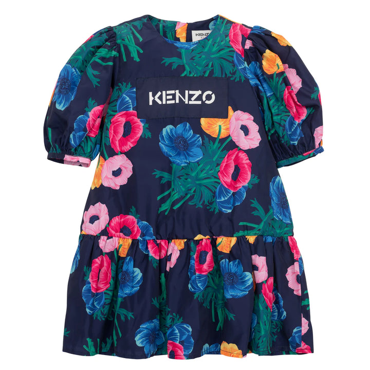 KENZO Kids Girl Short-Sleeved Taffeta Dress - 10Y