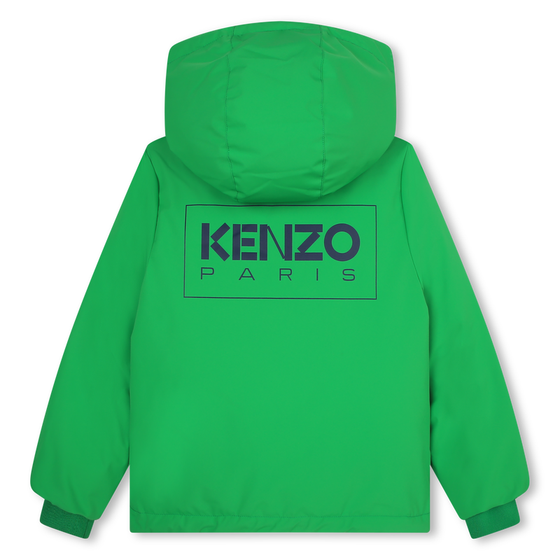 Kenzo Kids Water-Repellent Hooded Puffer Jacket - Lime - 6Y