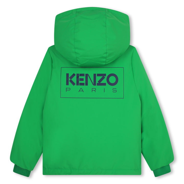 Kenzo Kids Water-Repellent Hooded Puffer Jacket - Lime - 6Y