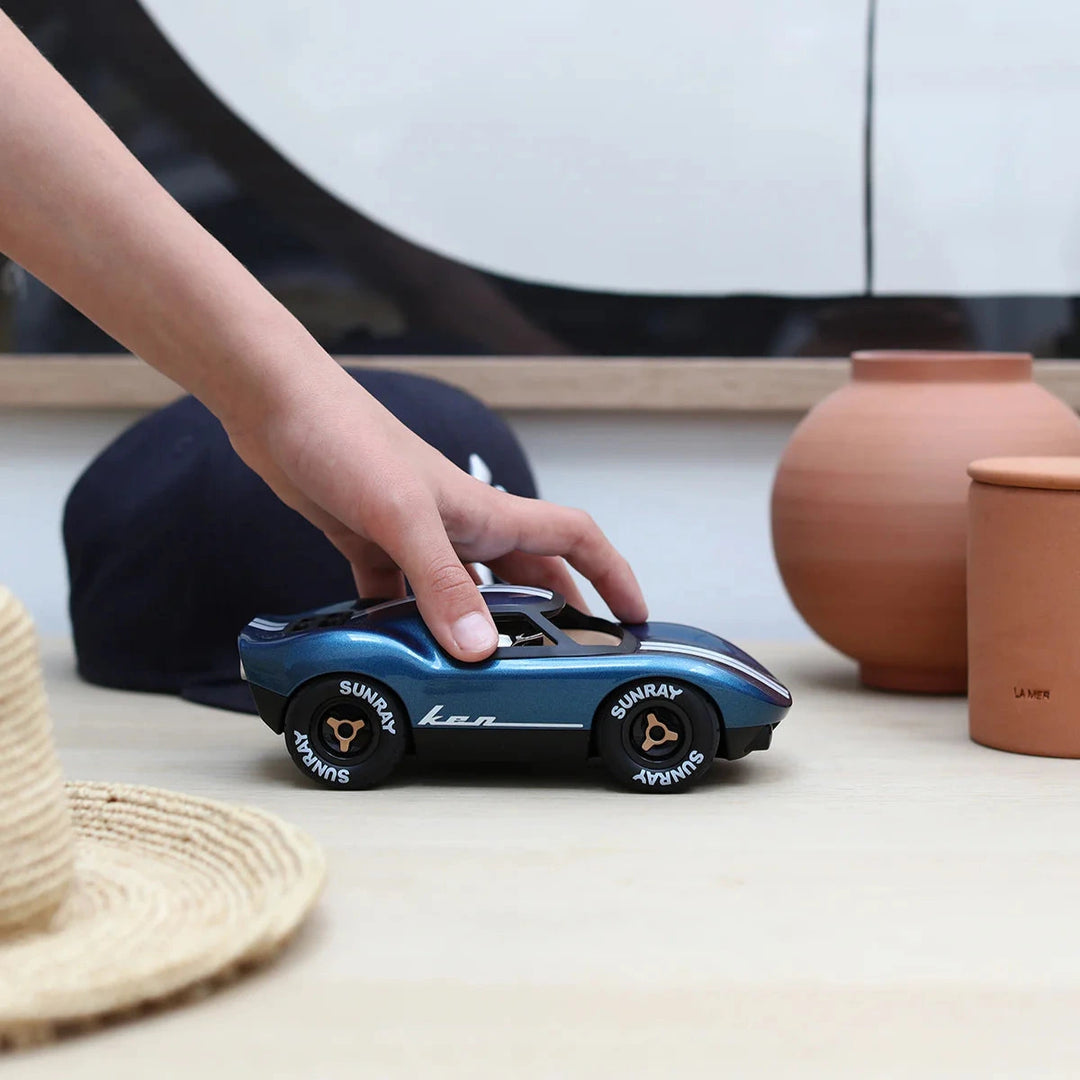 Playforever MINI KEN CASH Racing Car - Blue