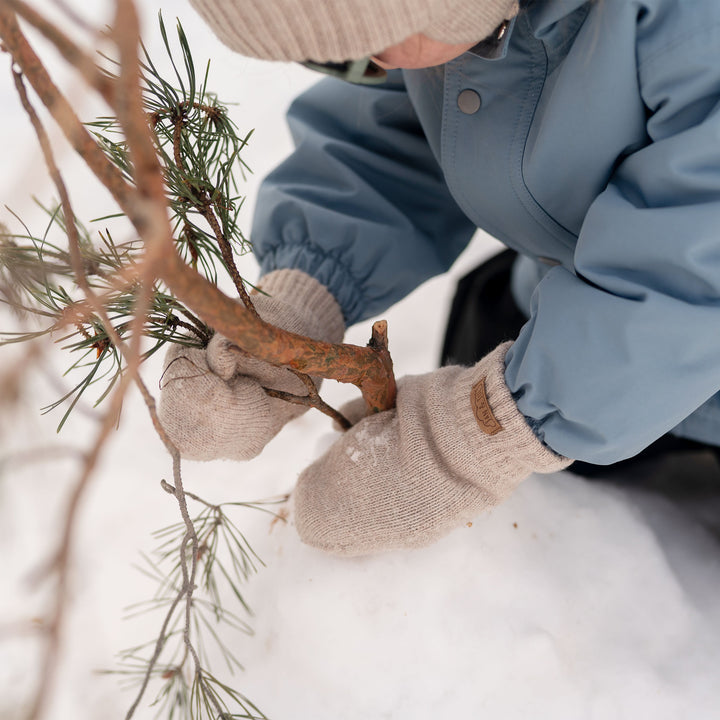>Jan & Jul Kids Cozy Knit Mittens - Wheat Field