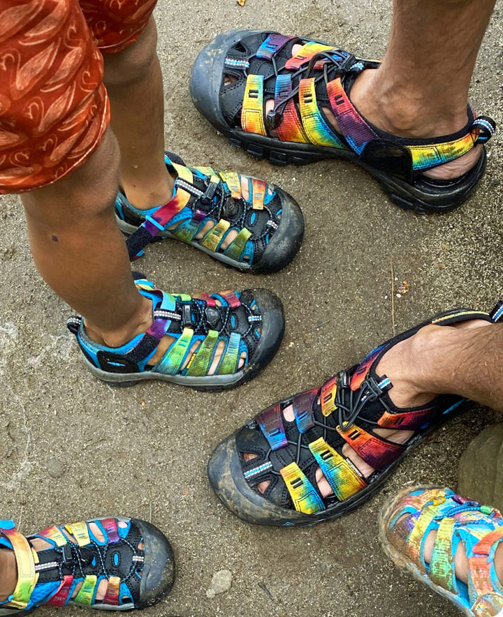 >KEEN Kids Newport H2 Quick-Dry Sandal - Rainbow Tie Dye