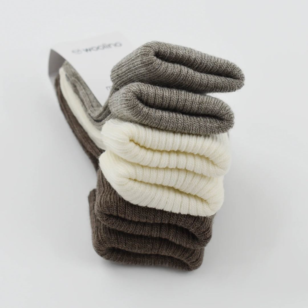 >Woolino Baby and Toddler Wool Socks - Brown-Gray