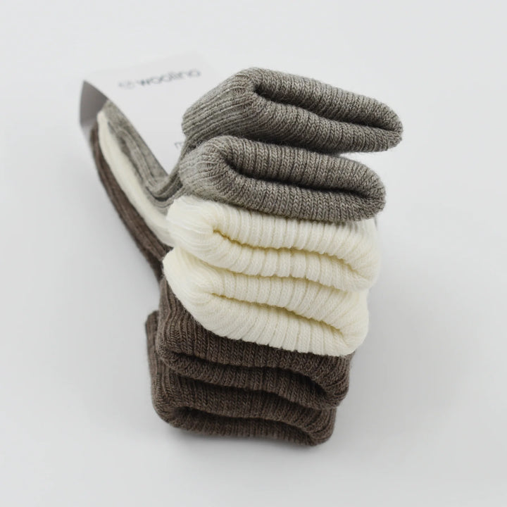 >Woolino Baby and Toddler Wool Socks - Brown-Gray