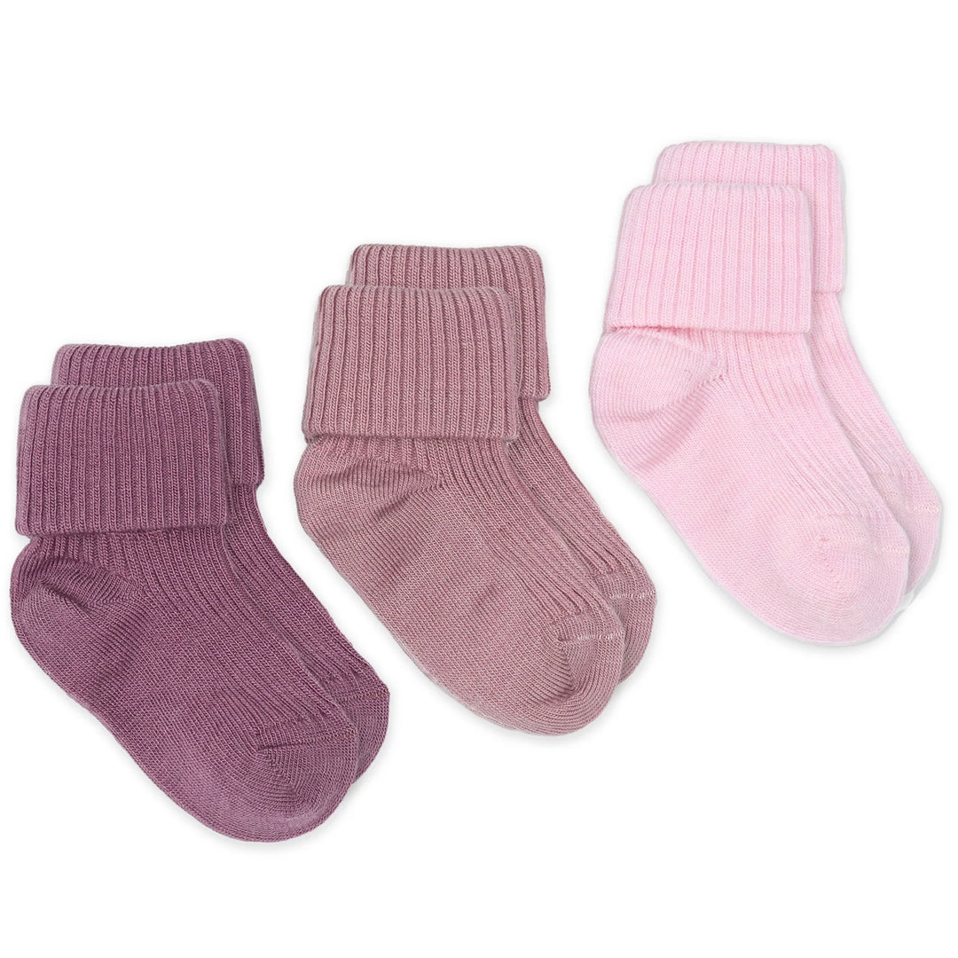 >Woolino Baby and Toddler Wool Socks - Pink &amp; Rose