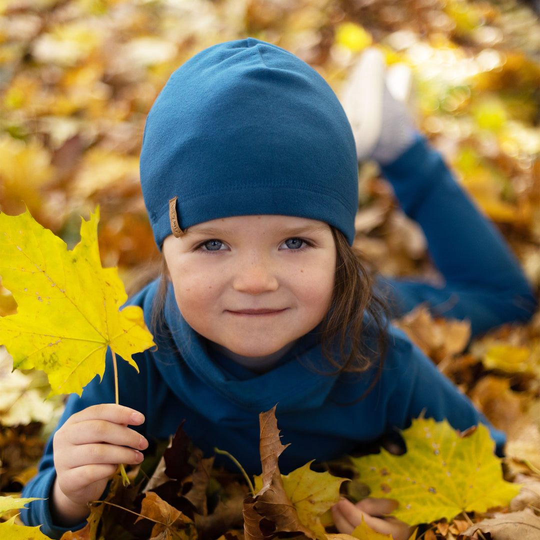 >Jan & Jul Kids Comfy-Fit Thermal Beanie Cap - Deep Blue