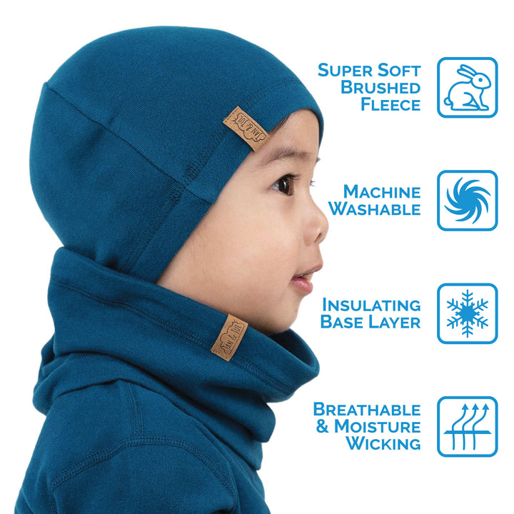 >Jan & Jul Kids Comfy-Fit Thermal Beanie Cap - Deep Blue