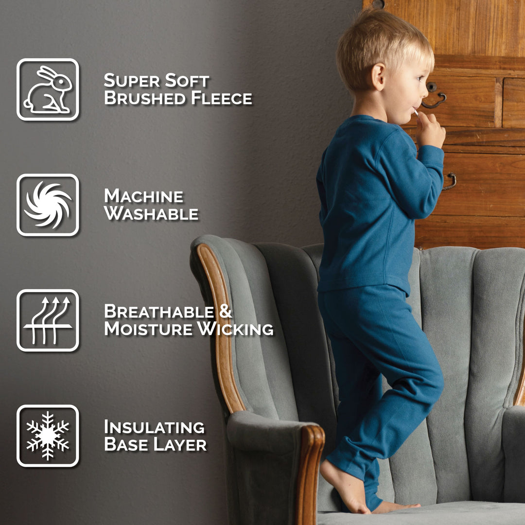 >Jan & Jul Kids Base Layer Pants - Deep Blue