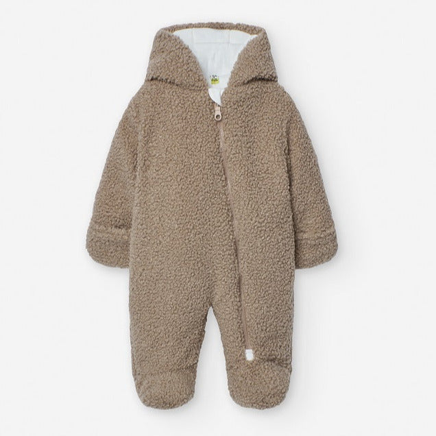 Losan Kids Baby Unisex Bear-Critter Sherpa Jumpsuit - Newborn