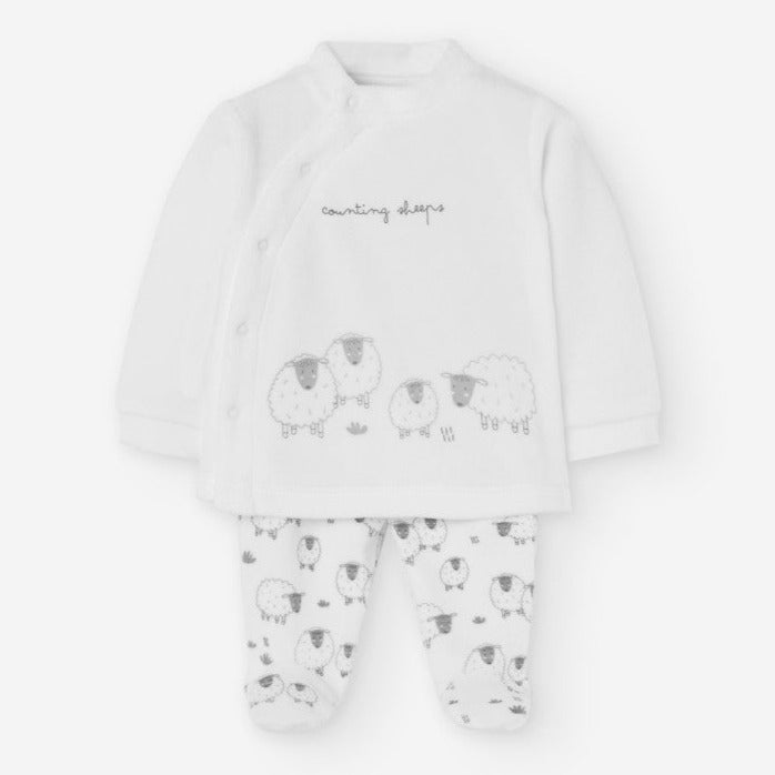 Losan Kids SWEET SHEEP Shirt and Pants Set - White - Newborn