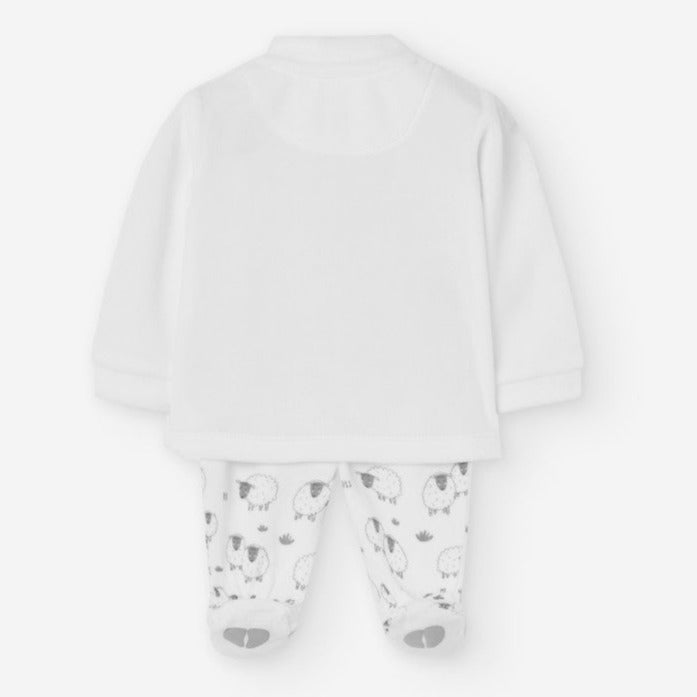 Losan Kids SWEET SHEEP Shirt and Pants Set - White - Newborn