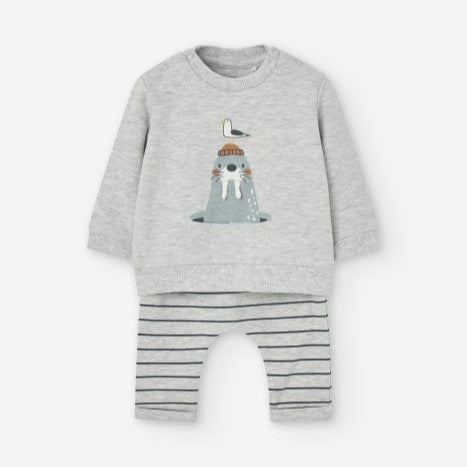 Losan Kids NORWAY Shirt and Pants Set - Ice Grey - Newborn