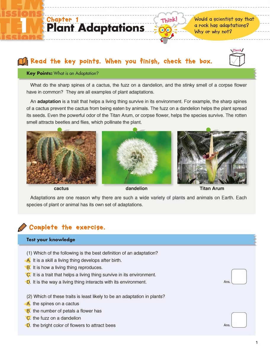 >KUMON Grade 3-5 Stem Missions: Life Science Age 6-10