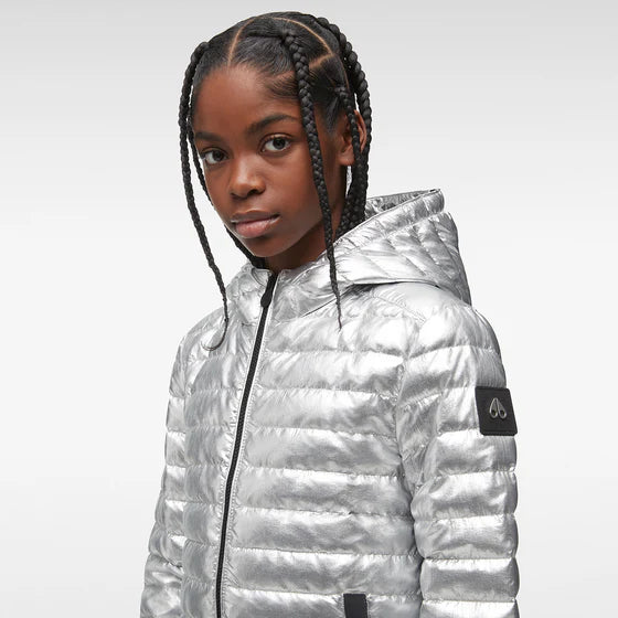 Moose Knuckles Kids Air Down Jacket - Metallic Silver