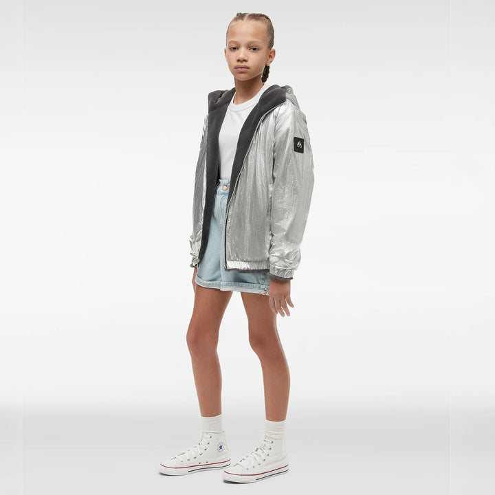 Moose Knuckles Kids Simcoe Reversible Bunny Jacket - Metallic Silver