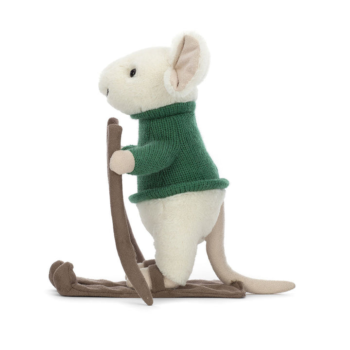 Jellycat Merry Mouse Skiing 7.5in x 3.1in x 5.9in