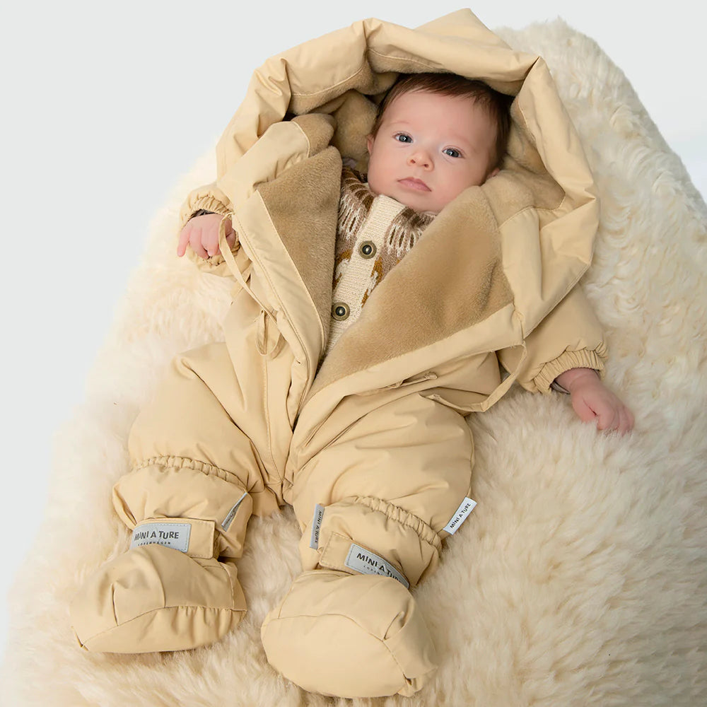 MINI A TURE Baby MATFIANNA Winter Pramsuit No Feet - Semolina Sand