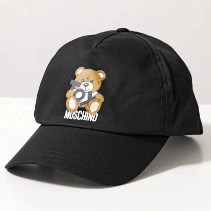 Moschino Kids Teddy-logo-print Cotton Cap