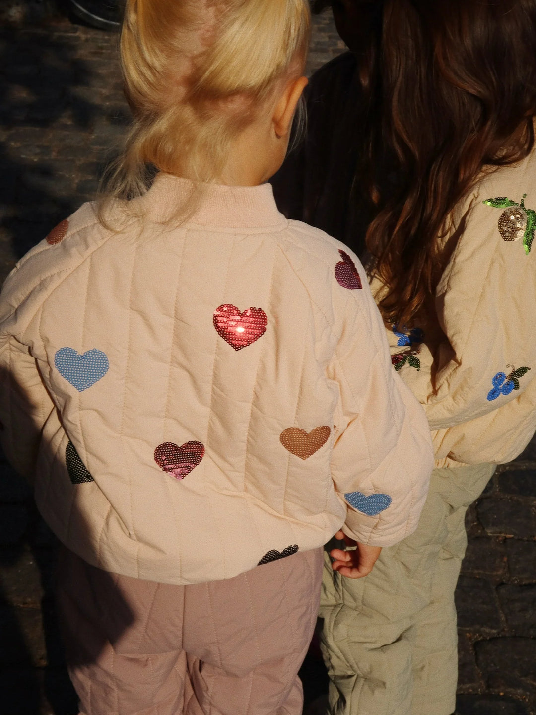 Konges Sloejd Kids JUNO Sequin Bomber Jacket - Cameo Rose