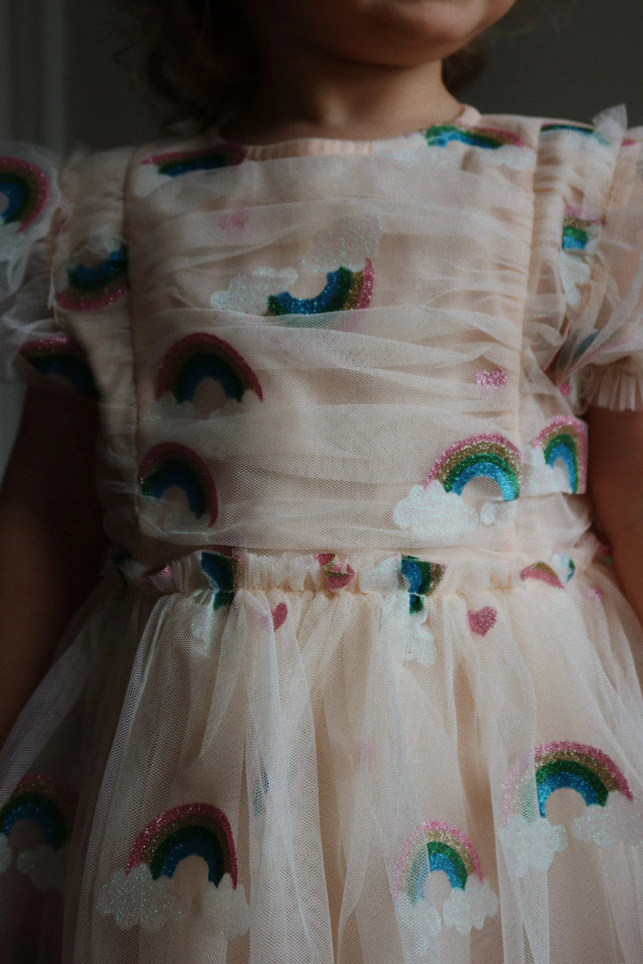 Konges Sloejd Kids Girls Tullie Dress - Rainbow Glitter