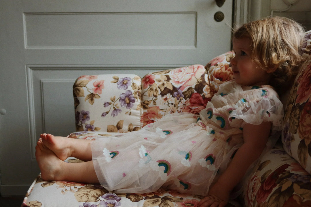 Konges Sloejd Kids Girls Tullie Dress - Rainbow Glitter