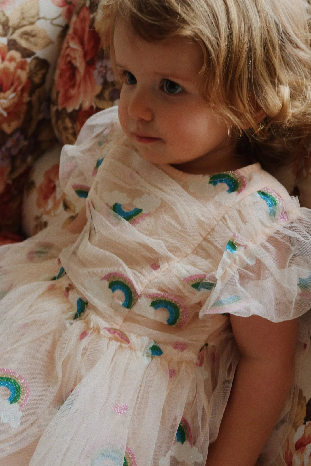 Konges Sloejd Kids Girls Tullie Dress - Rainbow Glitter