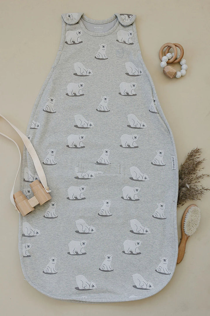 >Woolino Merino Wool 4 Season BABY Sleep Bag ULTIMATE  - Polar Bear