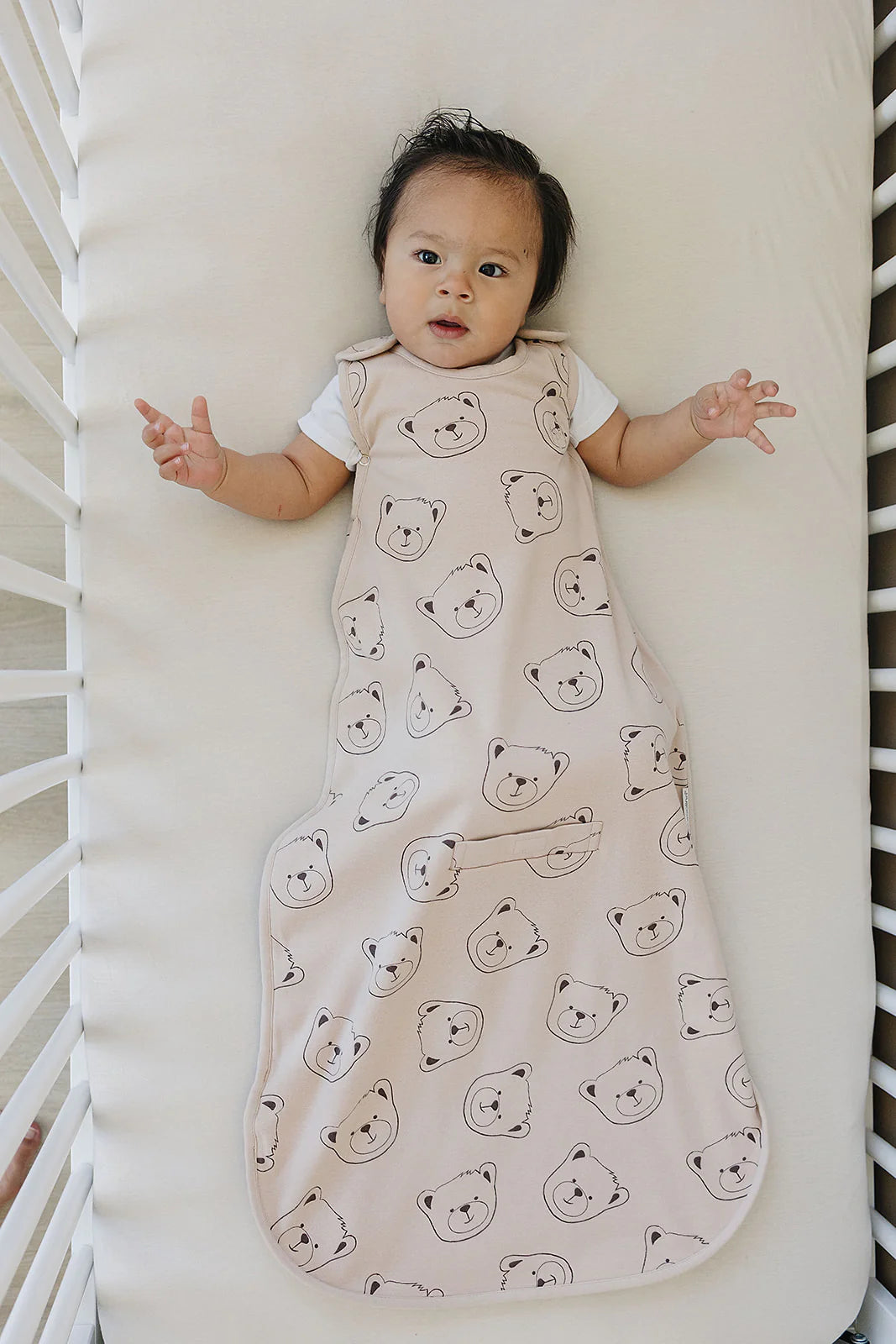 >Woolino Merino Wool 4 Season BABY Sleep Bag ULTIMATE  - Teddy Bear