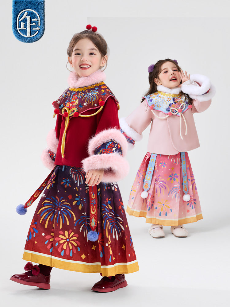 >Nian 年衣 盛世跃马汉服套装 - 年衣红